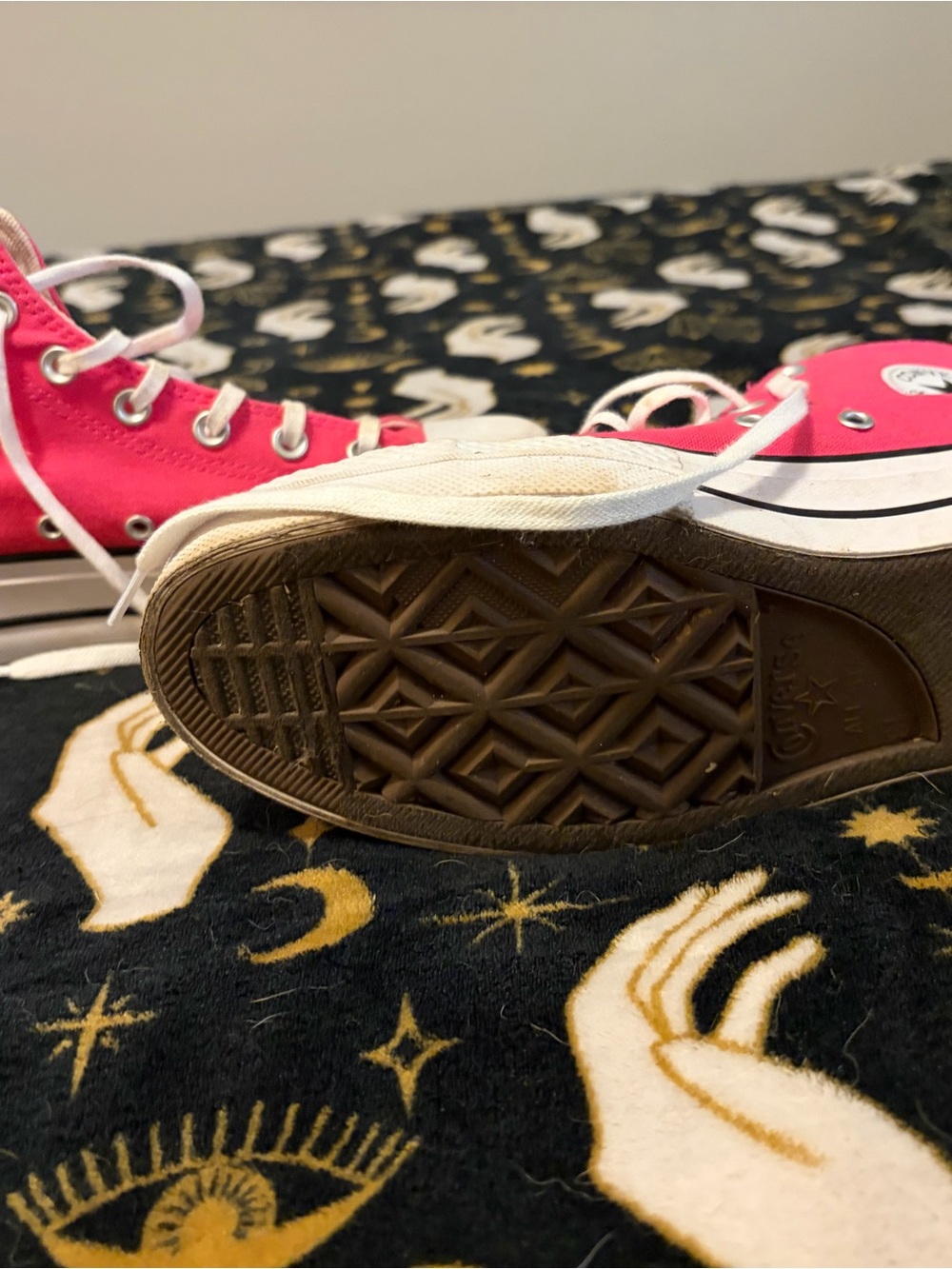 Converse Women’s Hot Pink High-Top Canvas Sneakers - Picture 2 of 4